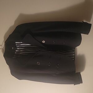 H&m Women's black blazer. Size 2. Black and white printed inside.